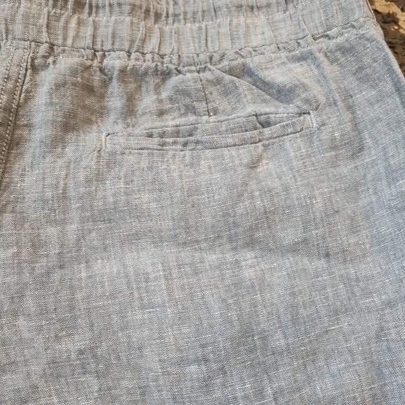 Athleta Cabo Linen Jogger Pants in Chambray Blue Size 14 - Picture 9 of 10